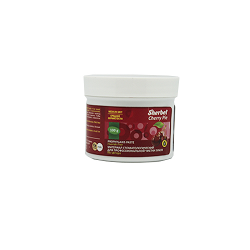 Sherbet Polishing Toothpaste, Medium Grit, 100 g, Cherry Flavor, Fluoride-Free