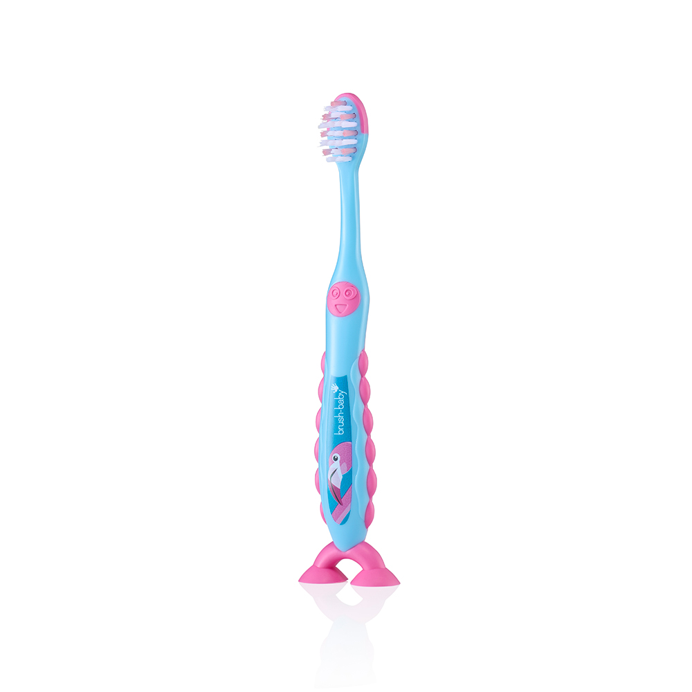Children's Toothbrush Brush-Baby FlossBrush, 3-6 Years, Flamingo, 2 pcs/set