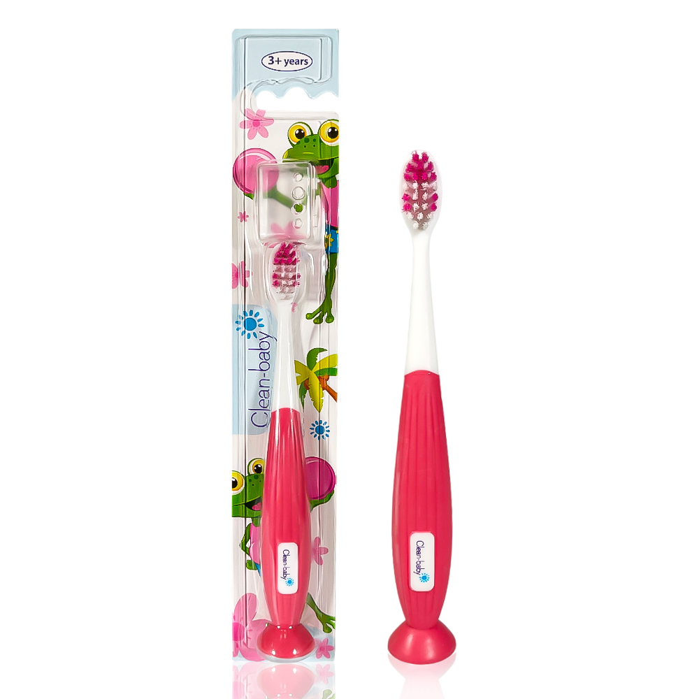 Children's toothbrush Clean-Baby, Frog, 3+ years, soft bristles