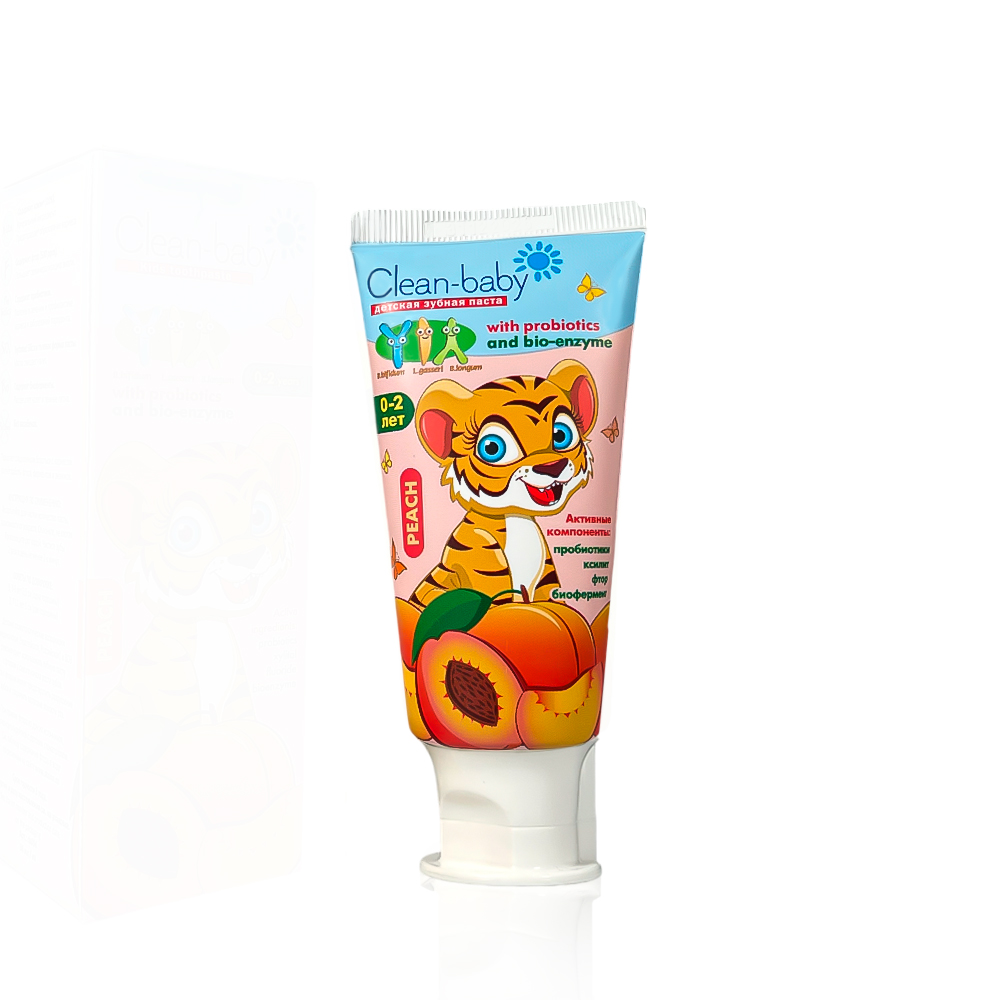 Clean-baby children's toothpaste Peach 0-2 years with probiotics, 50 ml