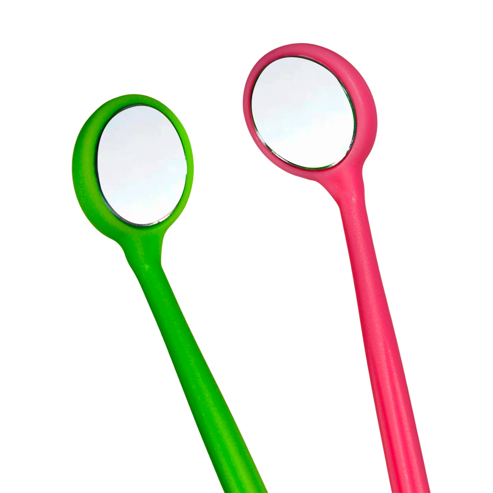 Clean-baby Mouth Examination Mirrors 20 pcs per pack (10 green and 10 pink)