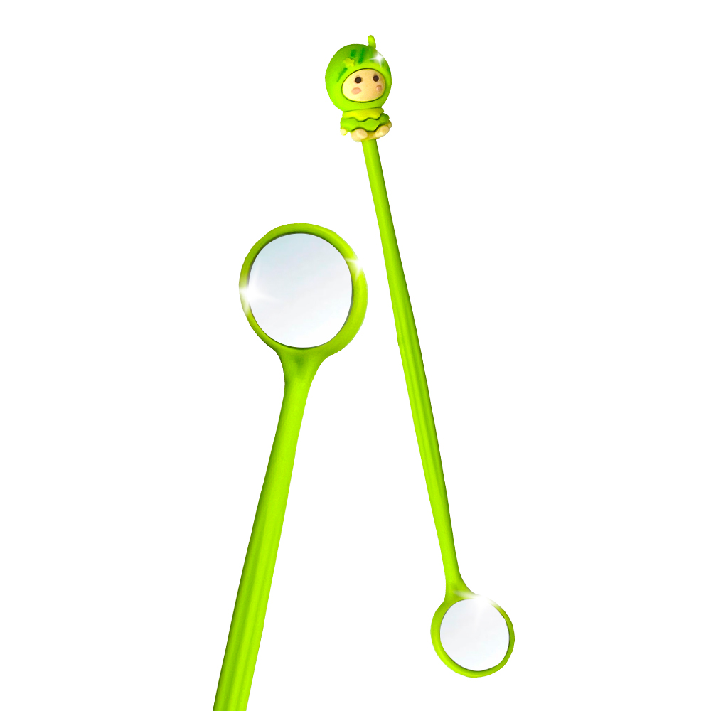 Mirror for monitoring oral hygiene of teeth and gums Clean-baby, Green