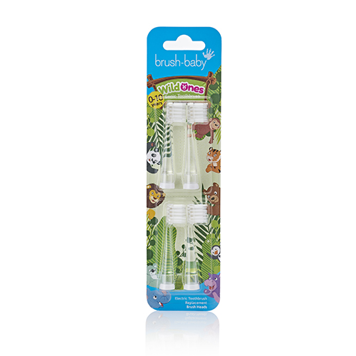 Brush-Baby Sonic WildOnes Replacement Brush Heads, 4 pcs.