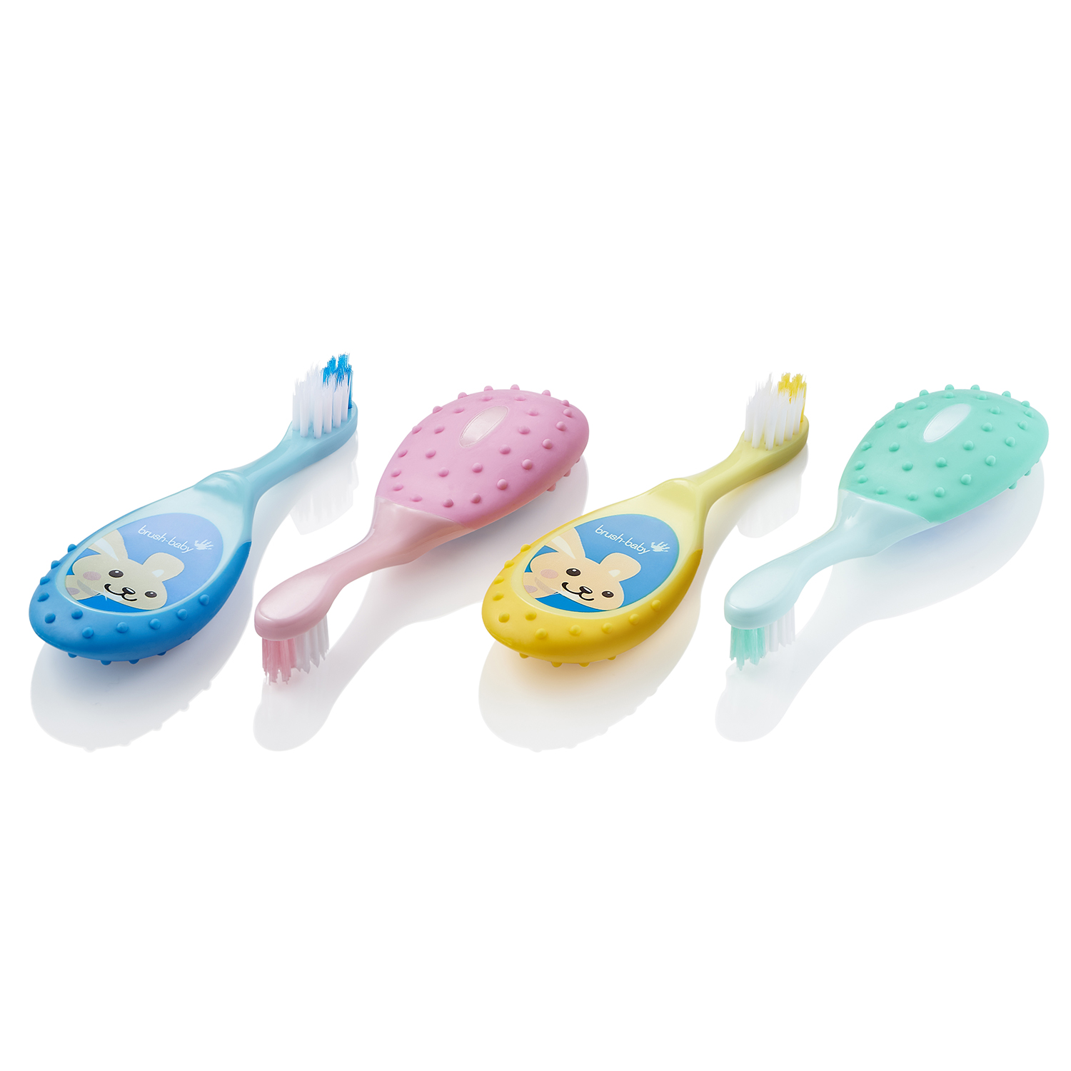 Kids Toothbrush Brush-Baby FlossBrush, 0–3 years, Pink