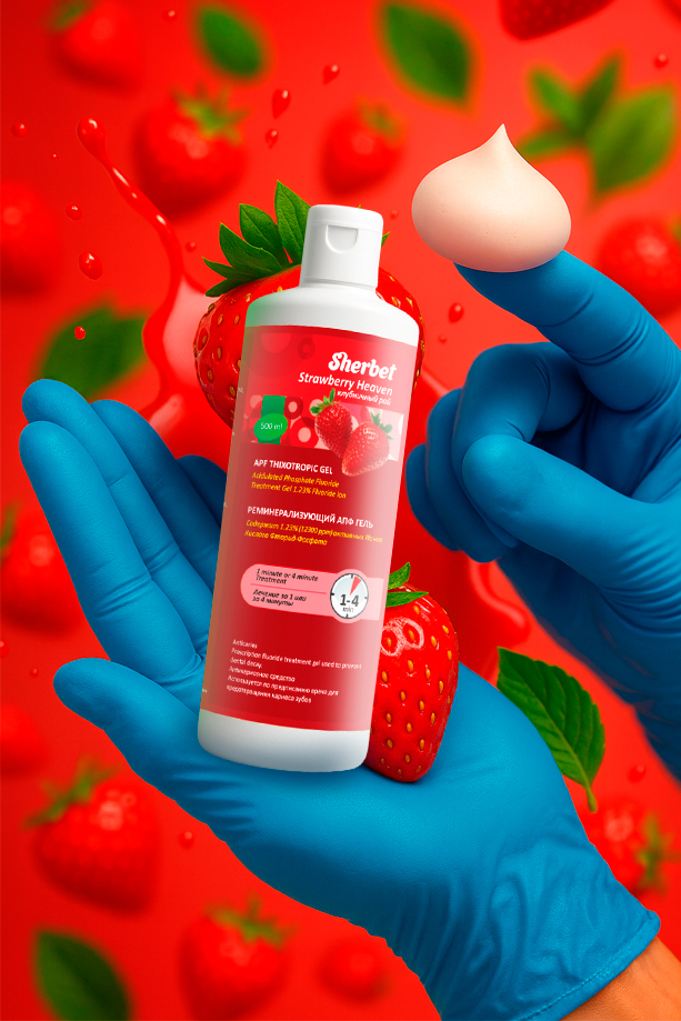 Sherbet APF Gel, Strawberry Heaven Flavor, 500 ml