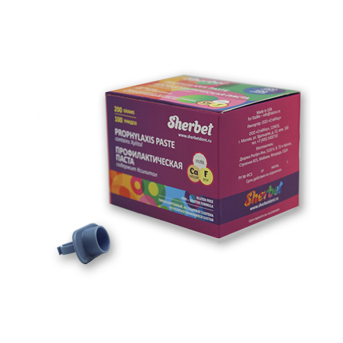 Sherbet Prophy Paste Medium Grit with Plaque Indicator, 200 Unit-Dose Cups, Assorted