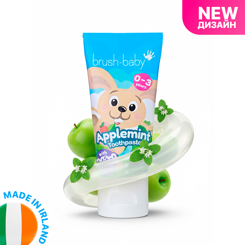 Children's Toothpaste Brush-Baby Applemint, Apple-Mint, 0–3 Years