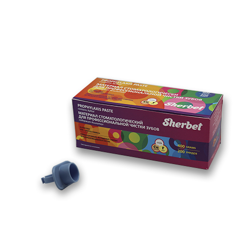 Sherbet Prophylaxis Paste, Fresh Mango Flavor, Medium Grit, 200 Unidoses by 2gr (400 gr.)